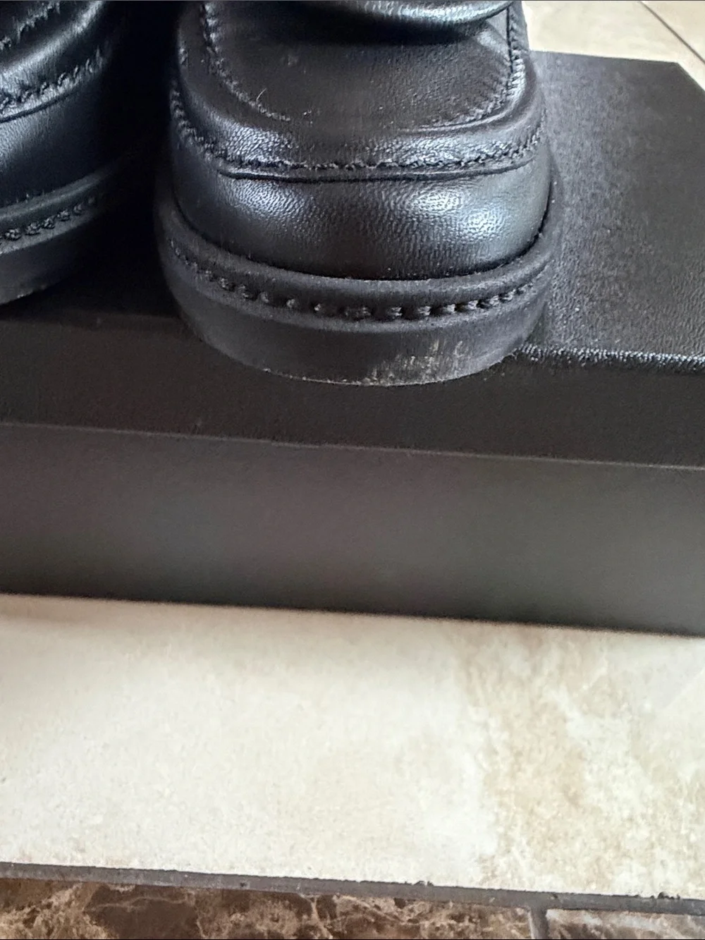 CHANEL Black Quilted Leather Loafers with Gold CC Hardware
